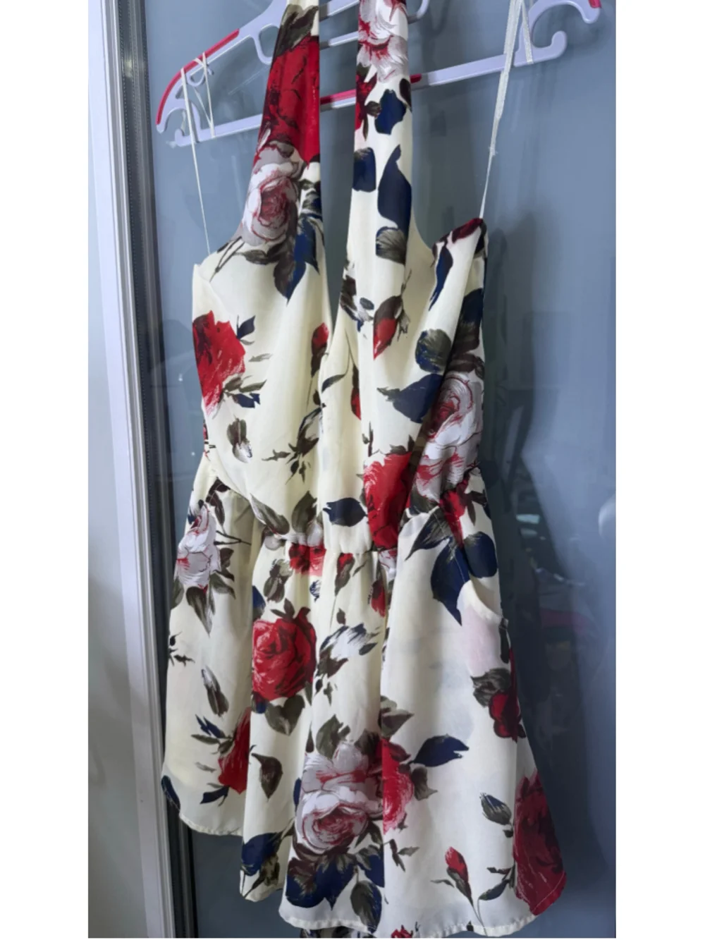 Cecico Floral Romper Size M Beige Red